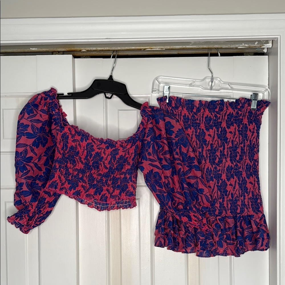 Floral Smocked Matching Set